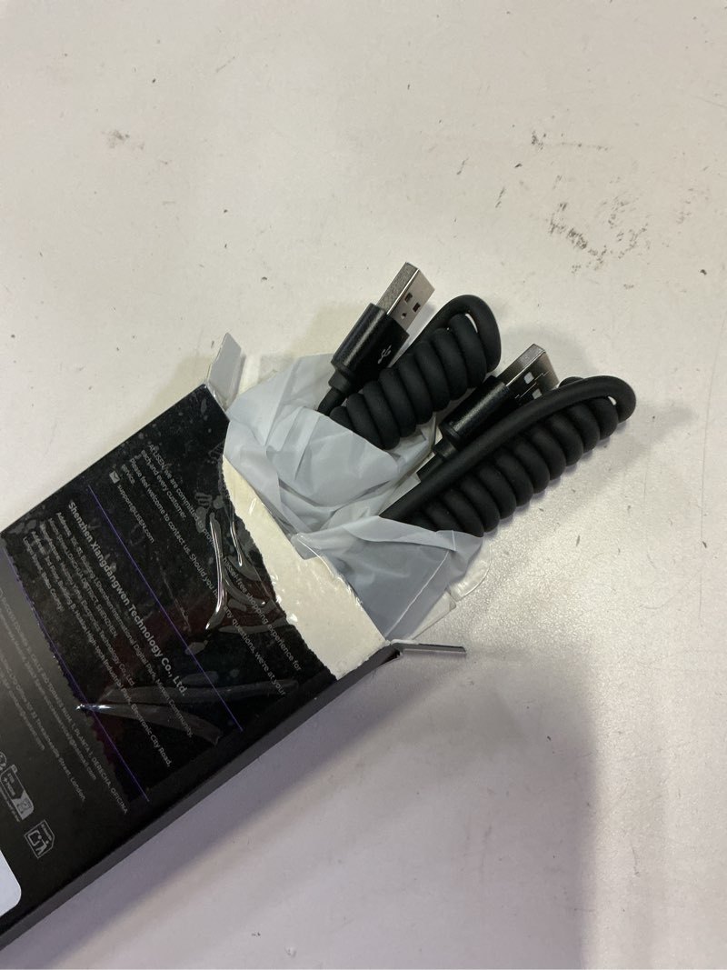 Condition photo showing New/Like New for lisen coiled usb c cable, 2 pack for android auto & carplay cable, short usb a to usb c cable c gifts for men women ompatible with iphone 17/16/15, samsung galaxy s25/s24/s23 a15/a14, space black 4ft