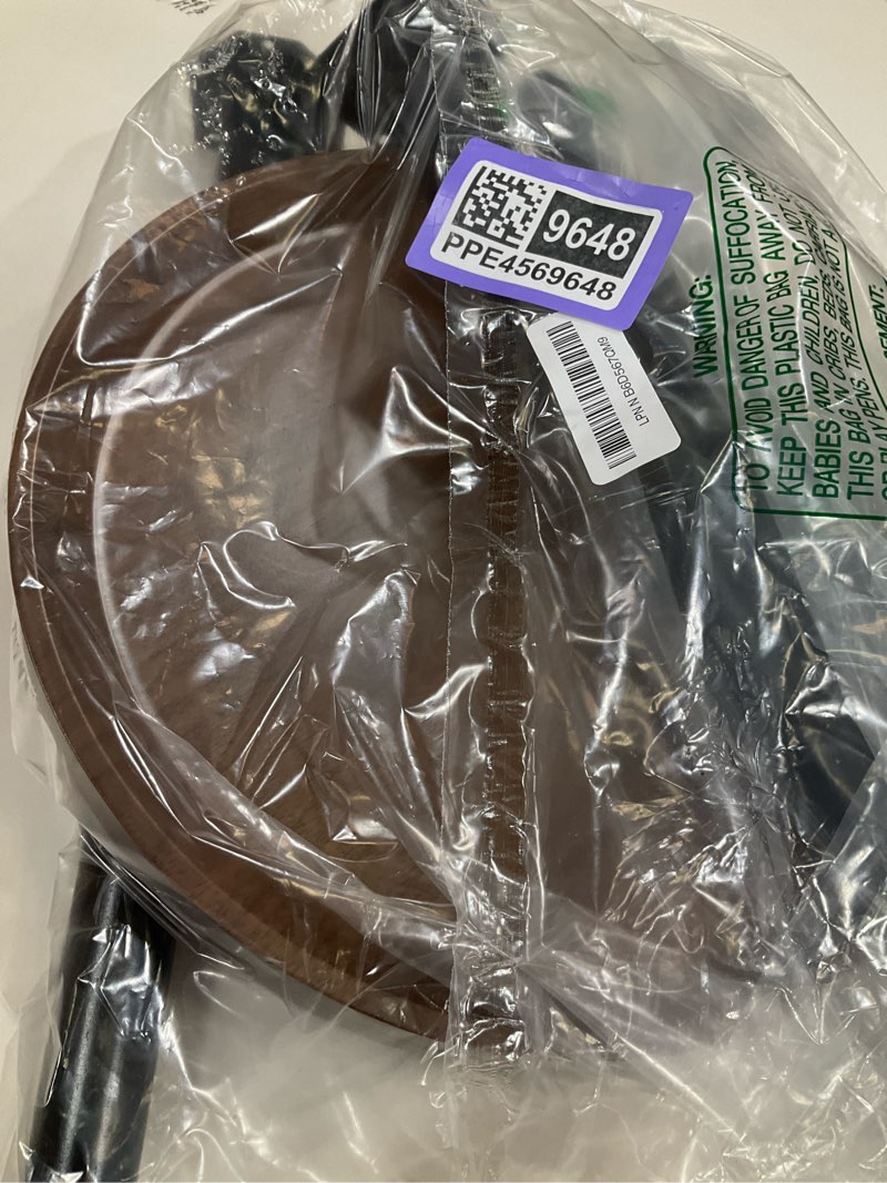 Condition photo showing New/Like New for Indoor Plant Stand,Wood Mid Century Plant Table in Walnut Finish,Tall Plant Stand for Flower Pot,Modern Round Small Side End Table with Raised Design (Walnut, 12"x18") Walnut 12"x18"