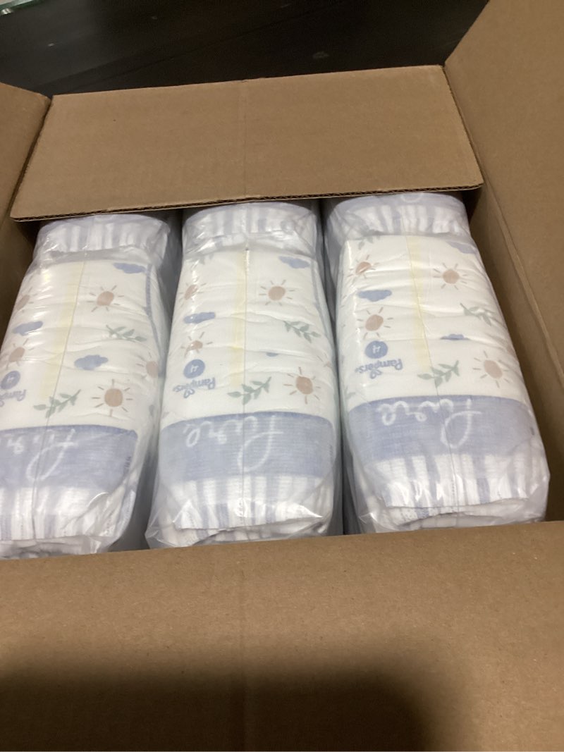 Condition photo showing New/Like New for pampers baby diapers - pure protection - size 4, 150 count, for up to 100% leakproof, premium plant-based skin protection
