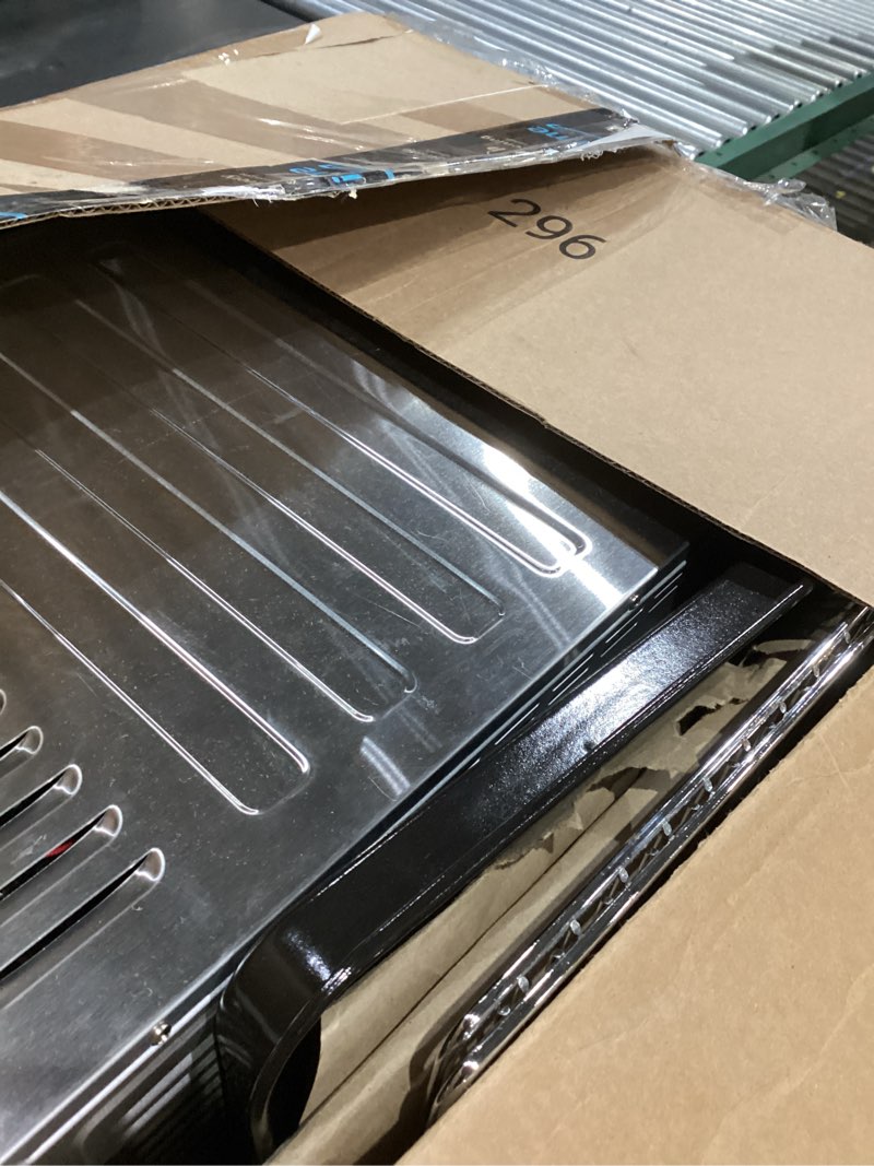 Condition photo showing As Is for Nuwave Bravo Pro Smart Toaster Oven Countertop, True Air Fryer Combo w/Improved 100% Convection, 35% Crispier, 112 Presets, Customizable Pizza Zones, Integrated Probe, PFAS Free, 30QT, Stainless Steel Bravo XL Pro