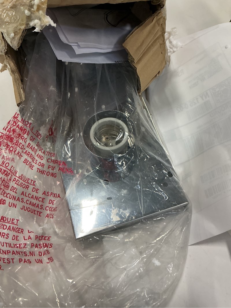 Condition photo showing As Is for Design House 500892 4-Light Vanity Strip Light Contemporary Dimmable for Bathroom  Bedroom  Makeup Vanity  Polished Chrome