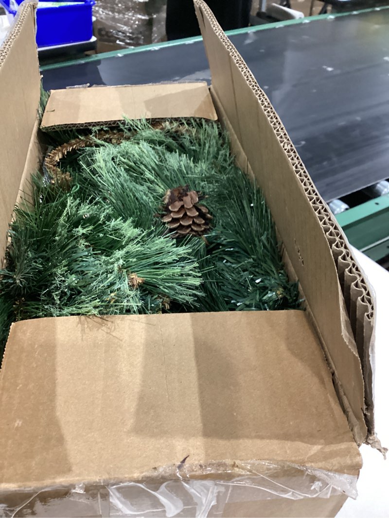 Condition photo showing Good Condition for Decoway 4ft Christmas Tree Pre-lit Artificial Trees for Entrances with Gold Pot Base, Flocked Snow 70 Warm White Led Lights, for Entrance, Home Decorations Holiday Decor