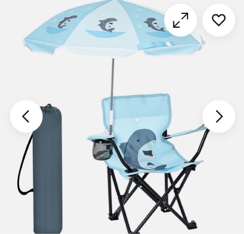 outdoor toddler camping chair with umbrella foldable beach chairs with safety lo