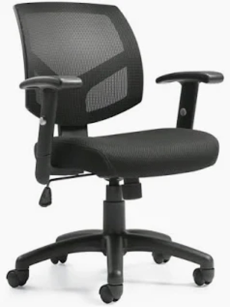 Sweetcrispy Home Office Managerial Executive Chair, Ergonomic Mesh Adjustable Swivel Mid-Back Comput