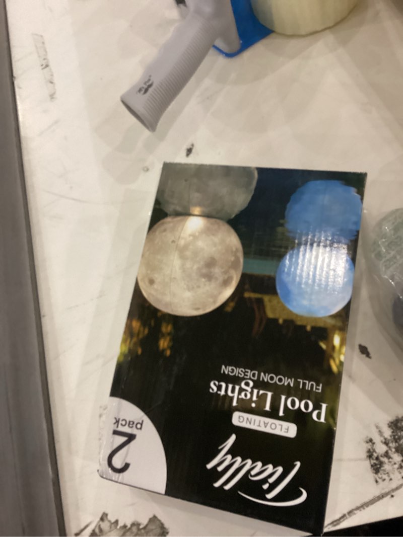 tially full moon floating pool lights solar powered - 14" inflatable pool balls for swimming pool, solar pool lights that float, outdoor pool party decorations - pool gifts for pool owners (2 pack) 2 pack white