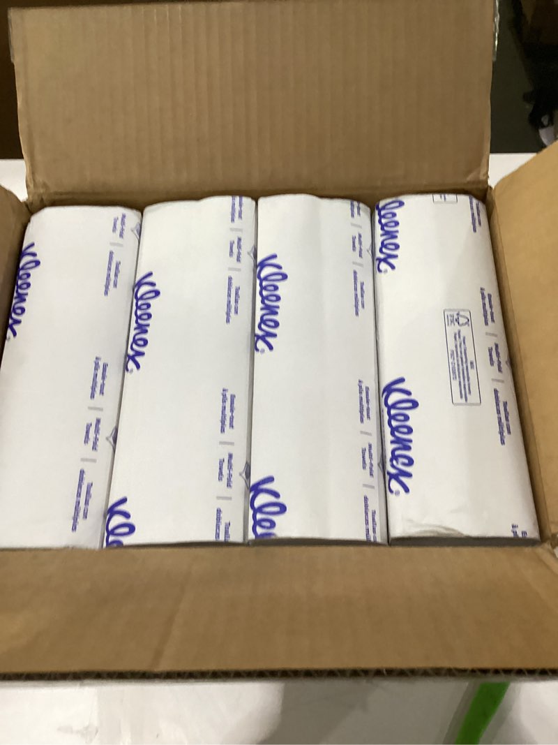 Condition photo showing New/Like New for Kleenex Professional Universal Multifold Paper Towels, Bulk (02046), Absorbency Pockets, 9.2" x 9.4" Towel, White (150 Sheets/Pack, 8 Packs/Case, 1,200 Sheet Total) 150 Count (Pack of 8)