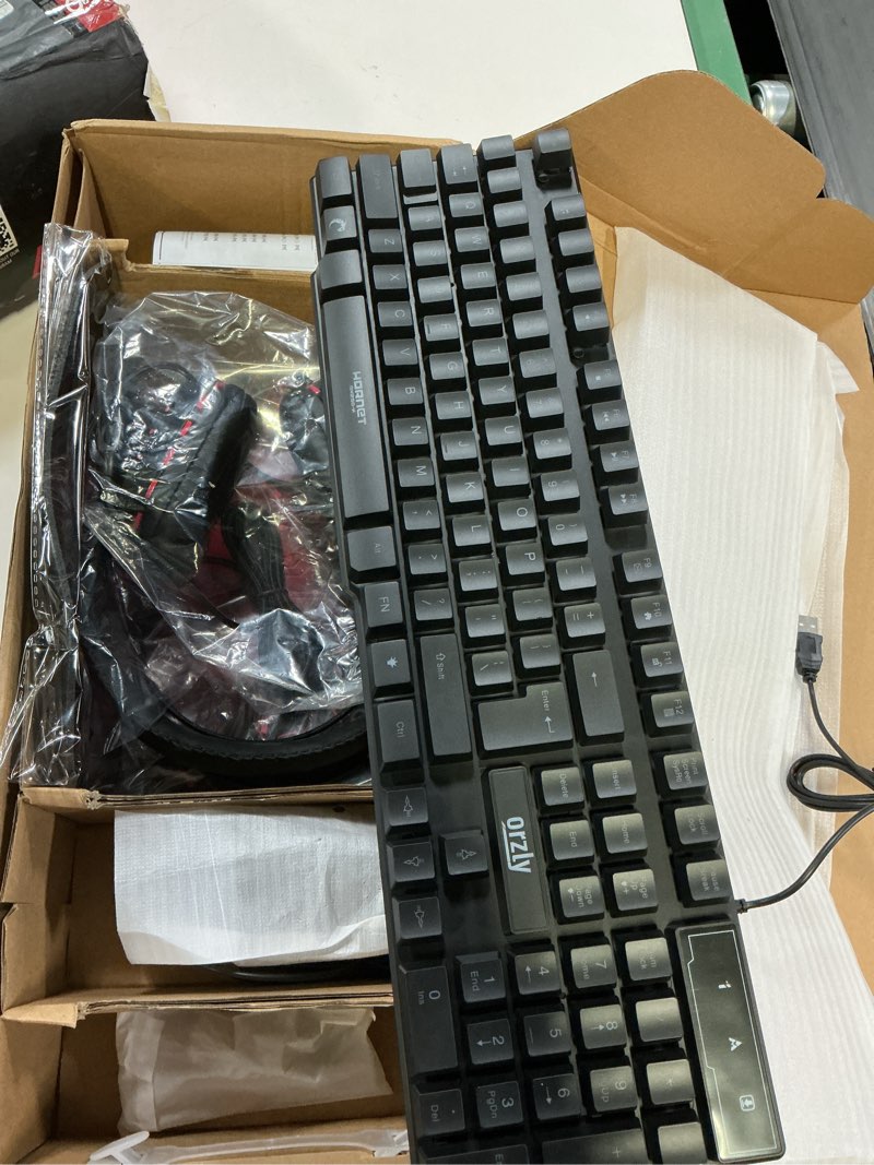 Condition photo showing Good Condition for Gaming Keyboard and Mouse and Mouse pad and Gaming Headset, Wired LED RGB Backlight Bundle for PC Gamers and Xbox and PS4 Users - 4 in 1 Edition Hornet RX-250 Black
