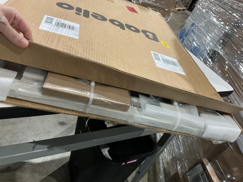 Condition photo showing Good Condition for babelio baby gate for doorways and stairs, 26-31" pet gate with wide walk thru door and lock indicator, no drill pressure mounted safety gate with double lock and self-closing, white white 26-31"w, 30"h