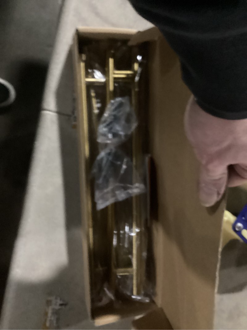 Condition photo showing Good Condition for Goldenwarm 5 Pack 10 inch Gold Cabinet Handles Brushed Gold Cabinet Pulls Stainless Steel Drawer Pulls, Durable Kitchen Cabinet Handles - Bathroom Bedroom Dresser Handles Easy DIY Upgrade 10 Inch Hole Centers Gold 5