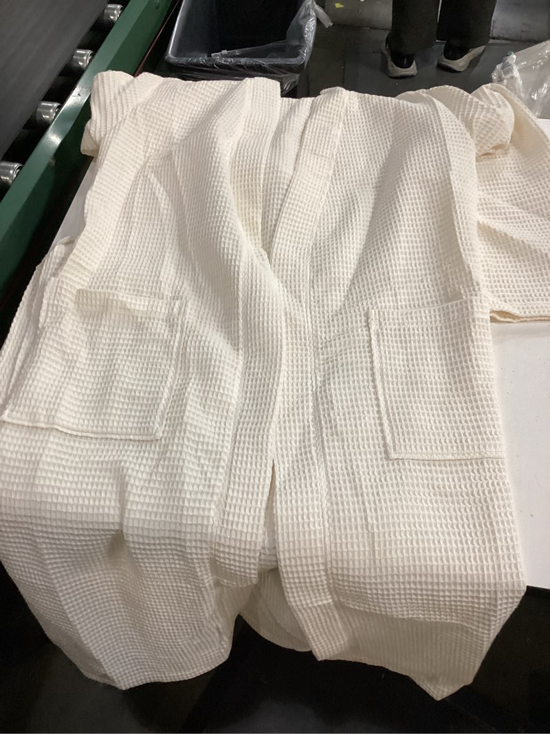 Condition photo showing As Is for organic turkish waffle robe size l 