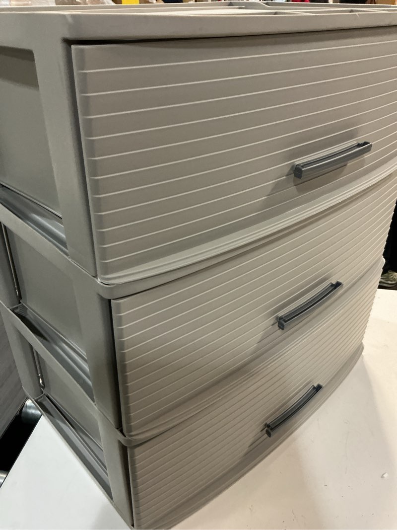 Condition photo showing Good Condition for 3 drawer wide tower snowfall grey - brightroom™