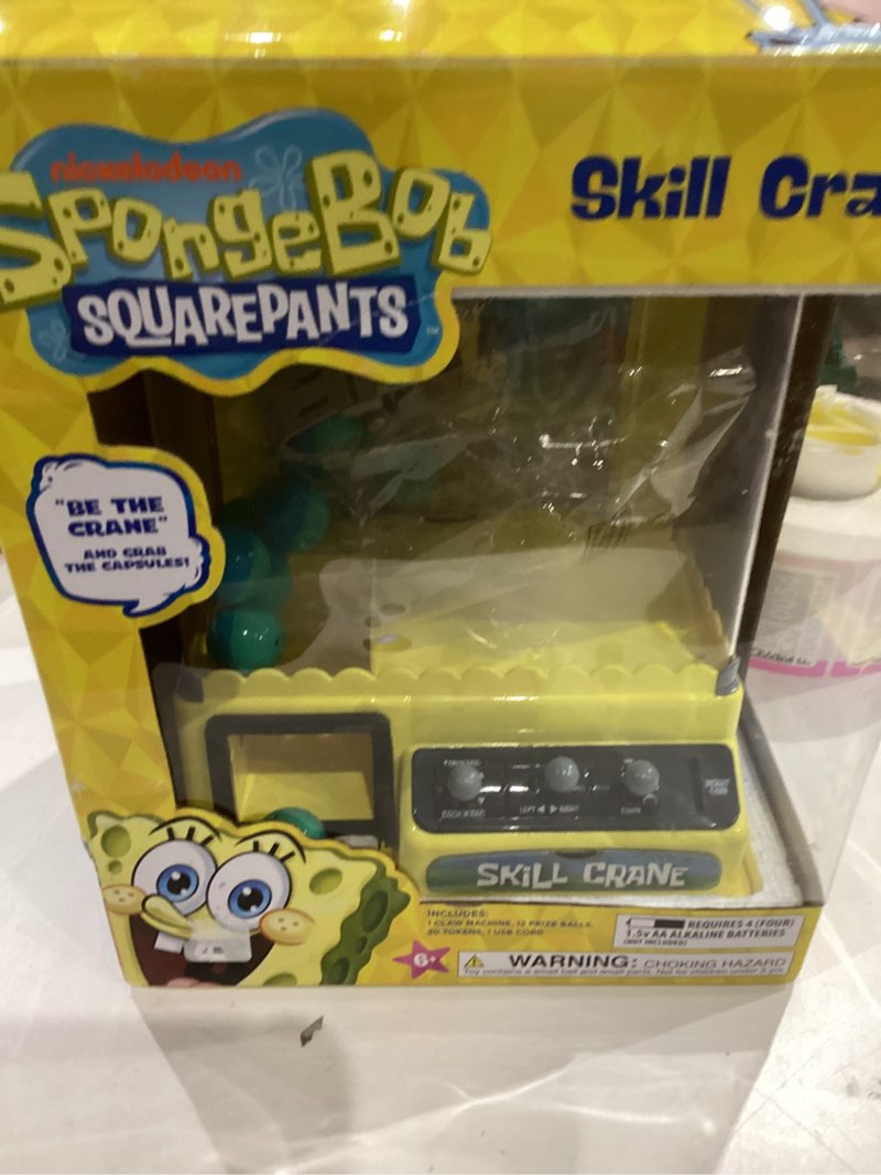 Condition photo showing Good Condition for Well Played Spongebob Squarepants Skill Crane Game Toys - Fun Classic Arcade Machine for Kids - Ages 6+