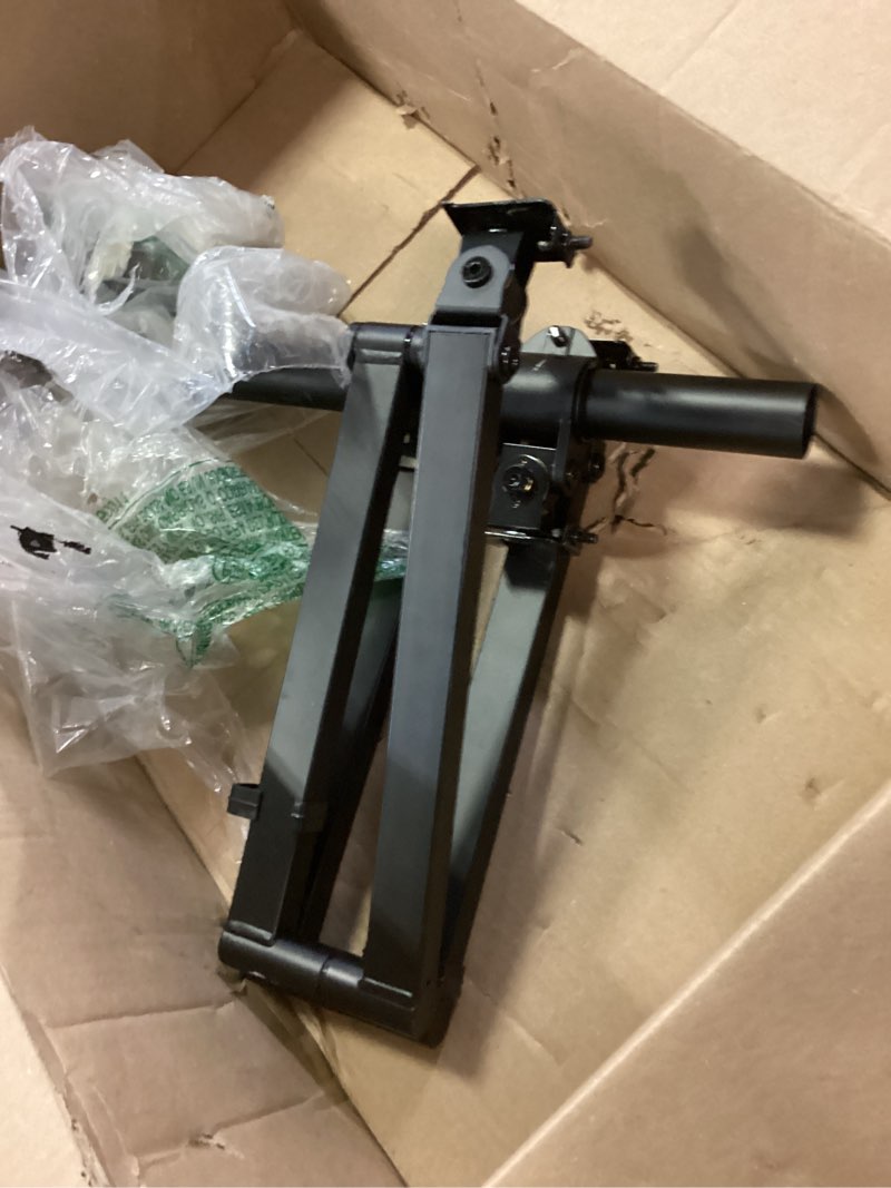 Condition photo showing As Is for WALI Triple Monitor Mount, 3 Monitor Desk Mount for 13-27 inch Computer Screens, Holds up to 22 lbs, Triple Monitors Stand for Desk, with Tilt, Swivel, Rotation, VESA 75/100mm (M003S), Black Black-Desk Mount Triple Arms