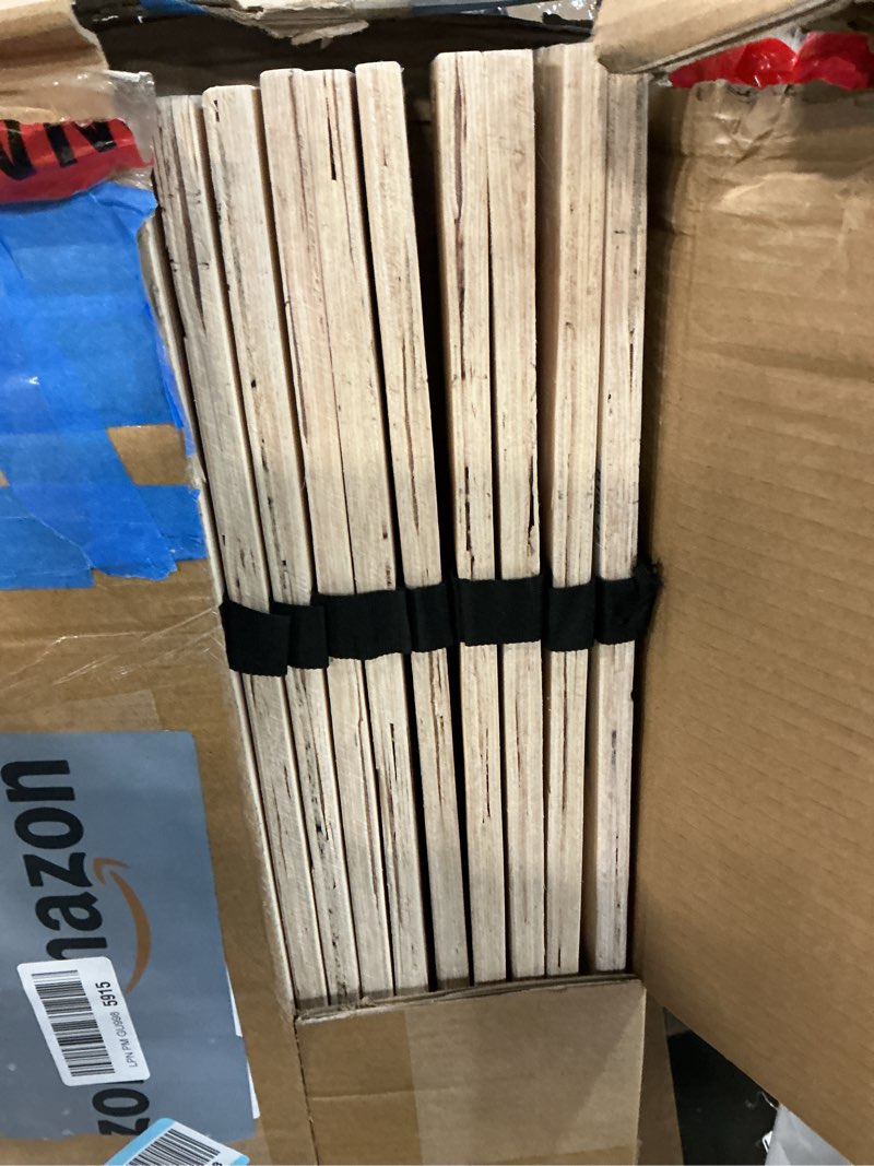 Condition photo showing Good Condition for signature design by ashley wooden mattress support bunkie board roll slat with nylon cord, full, beige