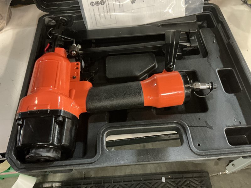 Condition photo showing Good Condition for (( missing small pieces))valu-air t64c 16 gauge 7/8-inch to 2-1/2-inch pheumatic finish nailer with carrying case (air compressor needed)