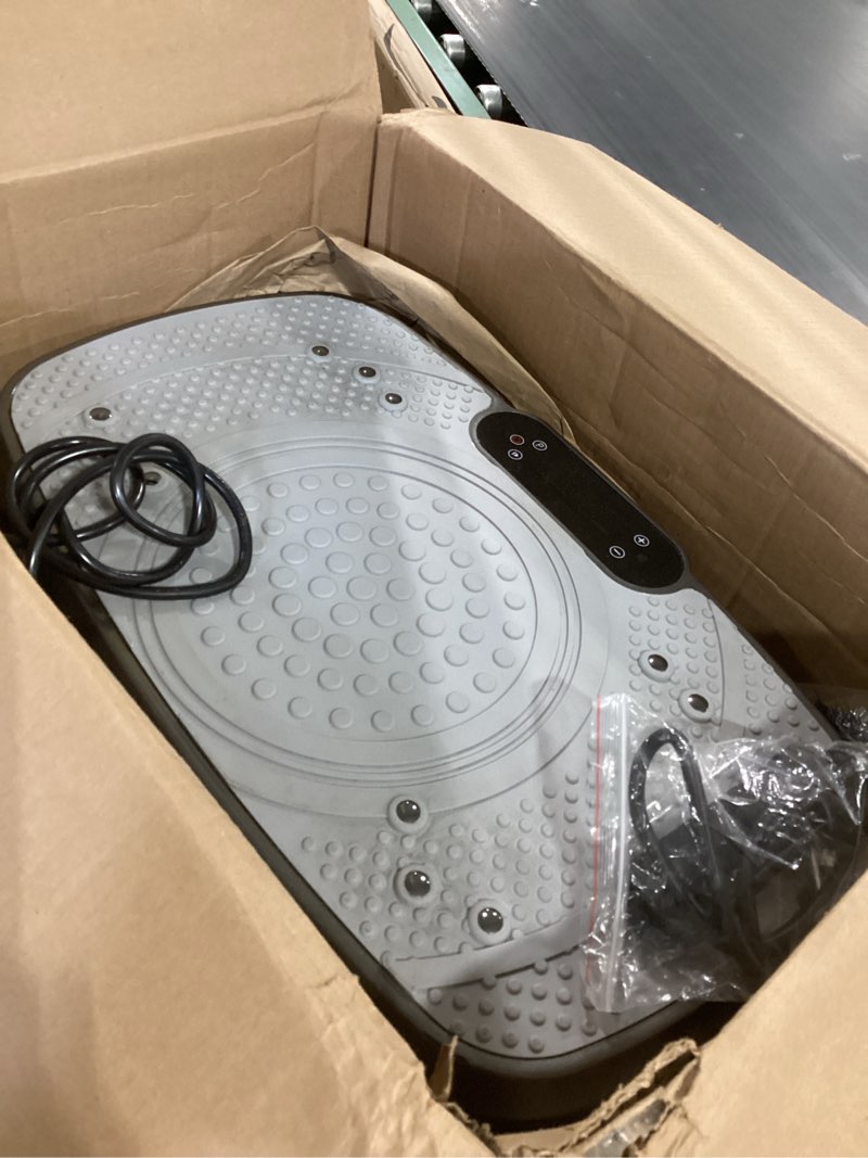 Condition photo showing As Is for vibration plate exercise machine: tisscare vibrating plates for weight loss and lymphatic drainage, 400lbs shake plate whole body workout platform for home fitness fat burner gifts