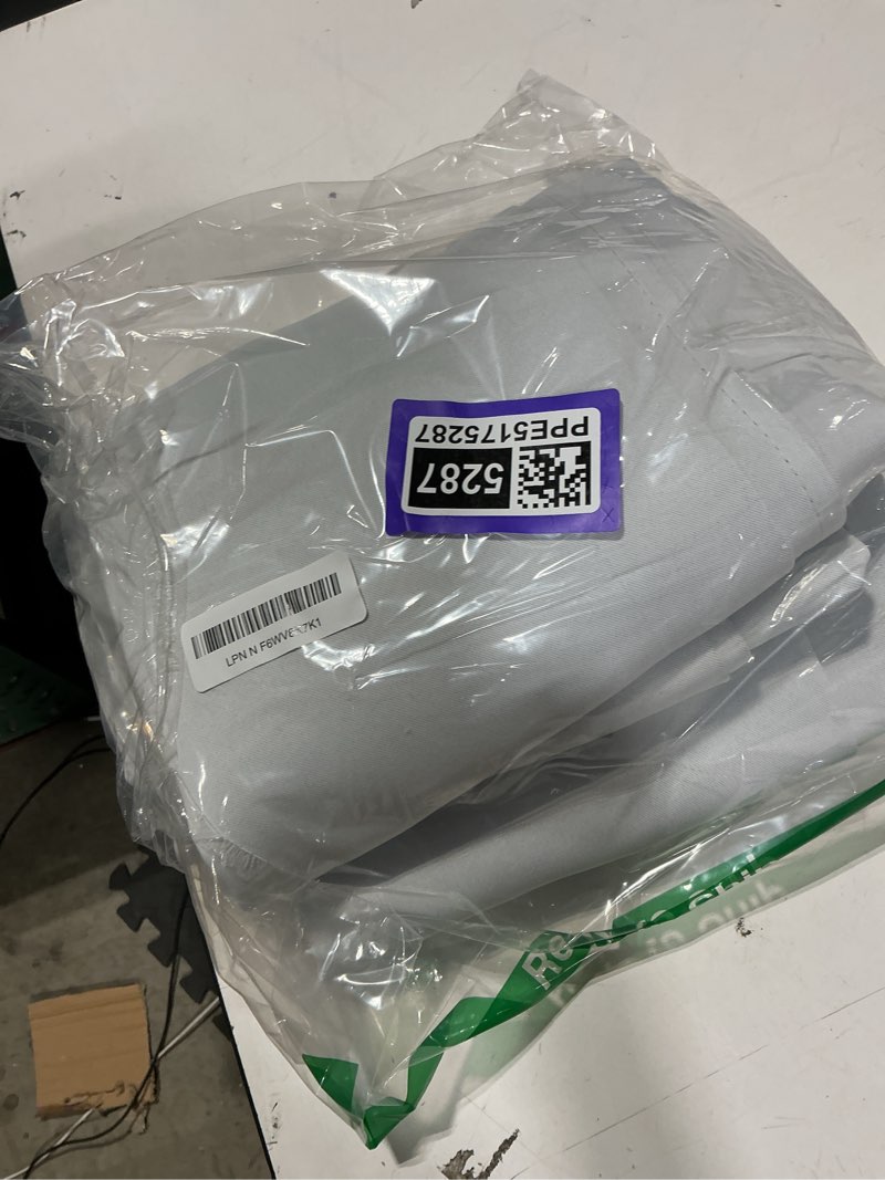 Condition photo showing Good Condition for nicetown greyish white sliding door curtain 118 inch length, grommet room darkening thermal curtain extra long sound dampening for living room/bedroom, w66 x l118, 1 panel greyish white 66"w x 118"l (pack of 1)