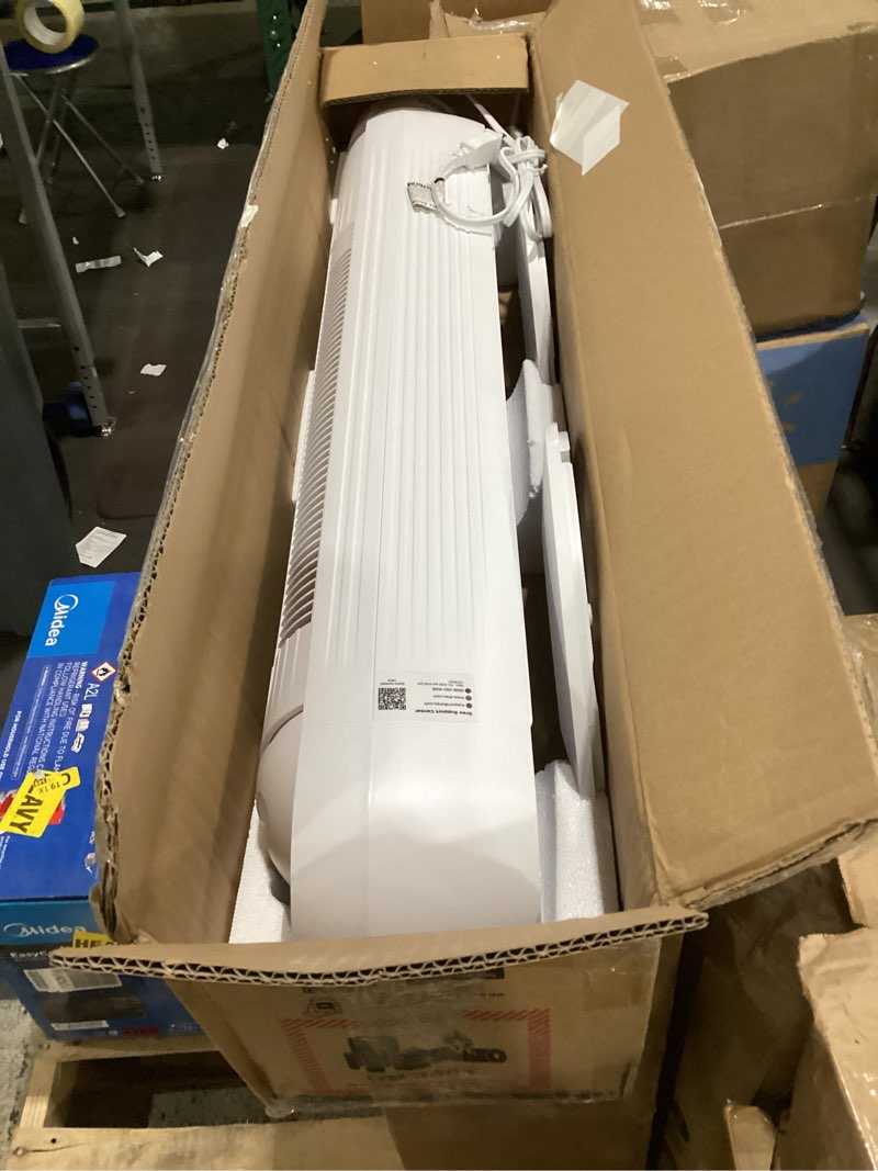 Condition photo showing As Is for Dreo Tower Fan for Bedroom, 25ft/s Velocity Quiet Floor Fan, 90° Oscillating Fans for Indoors with 4 Speeds, 4 Modes, 8H Timer, Standing Fans, Bladeless Fan, White (DR-HTF007)