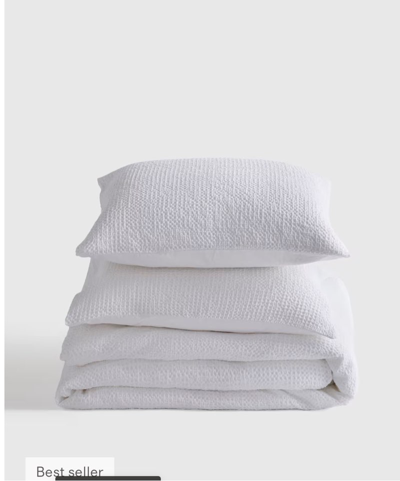 Organic Luxe Honeycomb Duvet Cover Set king