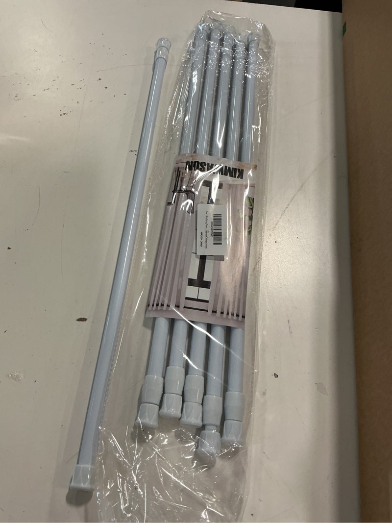Condition photo showing Good Condition for 6Pcs Spring Tension Curtain Rod?21-38 Inches Adjustable Expandable Pressure White Curtain Tension Rods For Kitchen, Bathroom, Window, Home White 21" to 38"- 6 Pack