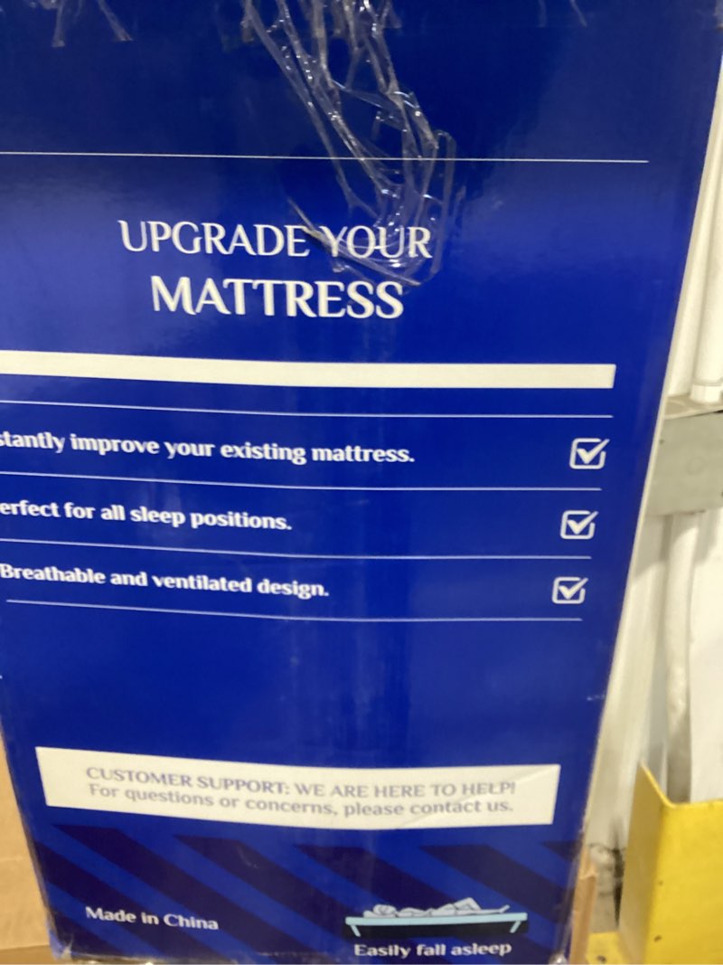 Condition photo showing Good Condition for 3 Inch Gel Memory Foam Mattress Topper Queen, Cooling Mattress Topper with Removable & Washable Bamboo Cover, CertiPUR-US Certified