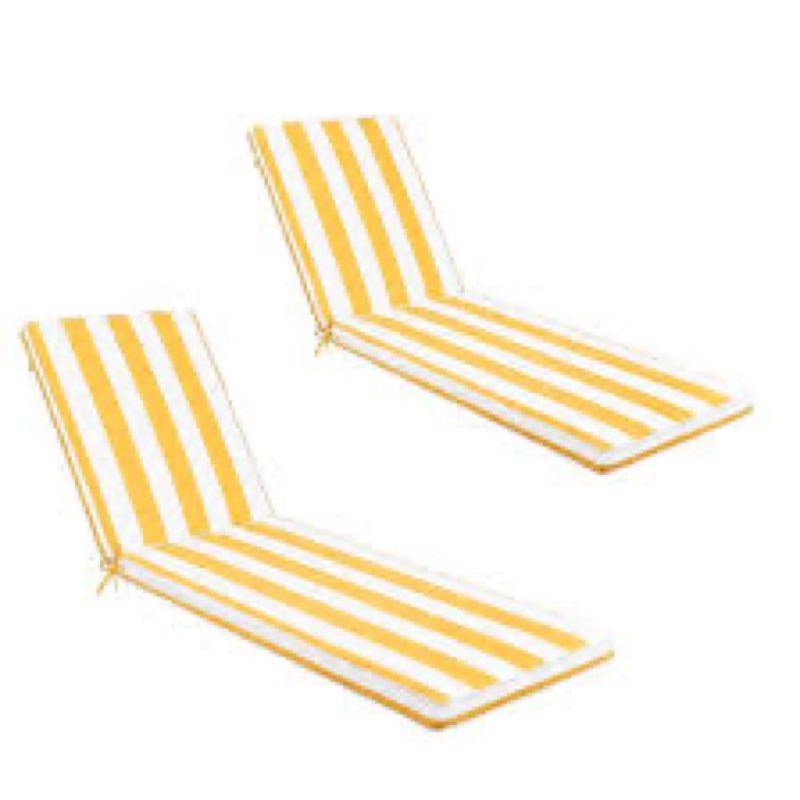 Only choice 2 Pcs Set Outdoor Lounge Chair Cushions Patio Chaise Lounge Chair Cushion Replacement Cu