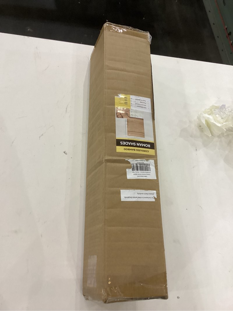 UNISHADES Cordless Bamboo Roman Shades for Windows, 100% Blackout Backing Fabric for Light Blocking,