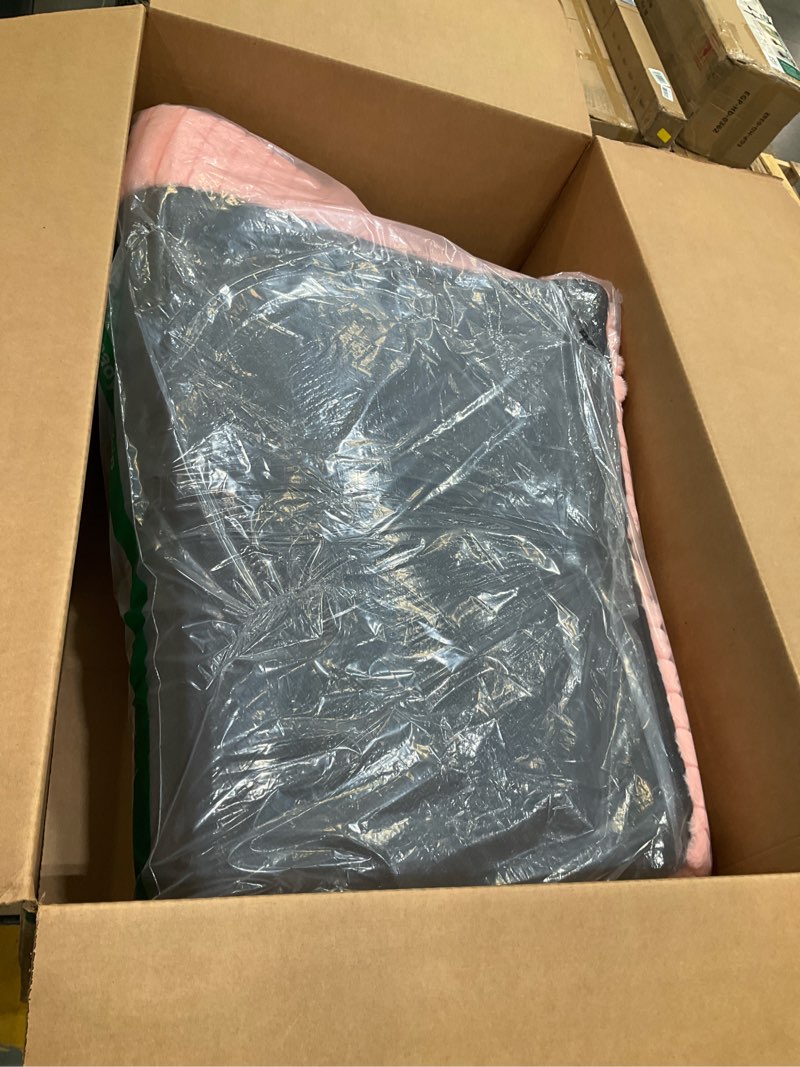 Condition photo showing Good Condition for veehoo elevated dog bed with bolster cushion, fluffy plush dog couch beds for small dogs, cats, washable raised pet cot with non-slip feet for indoor or patios use, 36 x 28 inches, pink pink 36.0"l x 28.0"w x 8.3"th