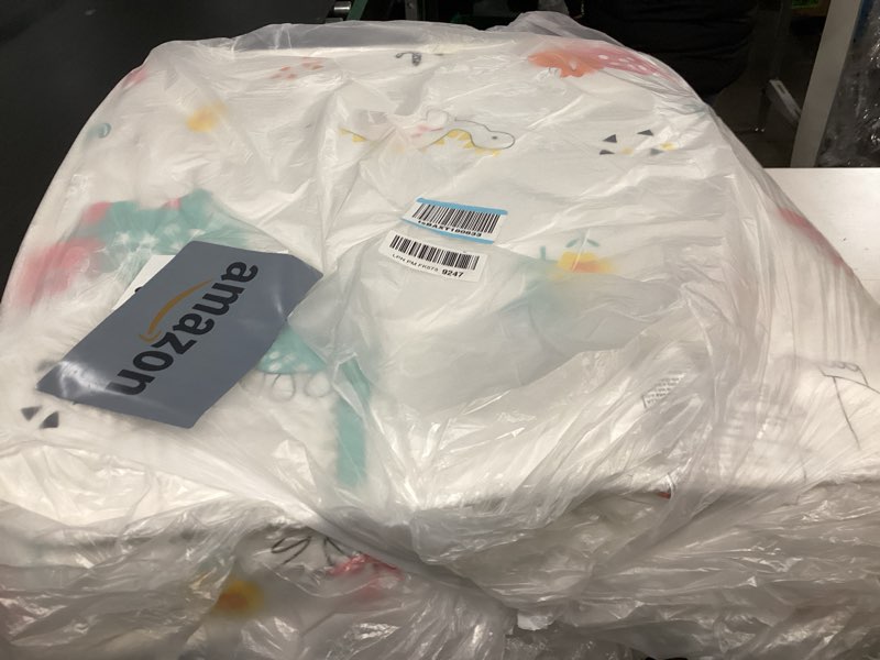 Condition photo showing As Is for Premium 5" Crib Mattress and Toddler Mattress, Dual-Sided and Firm, Hypoallergenic Crib Mattress, Fits Standard Crib and Toddler Bed Dinosaur party 52" x 27.6" x 5"