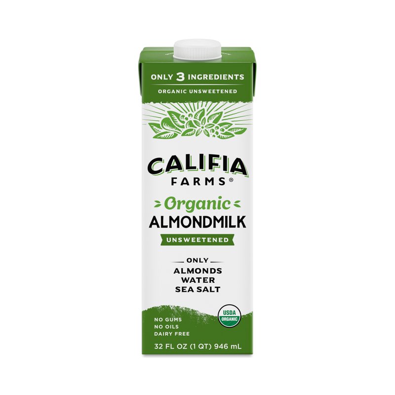 (Best by 03/NOV/2025) Califia Farms Organic Almond Milk, Unsweetened | Thrive Market (pack of 6) 