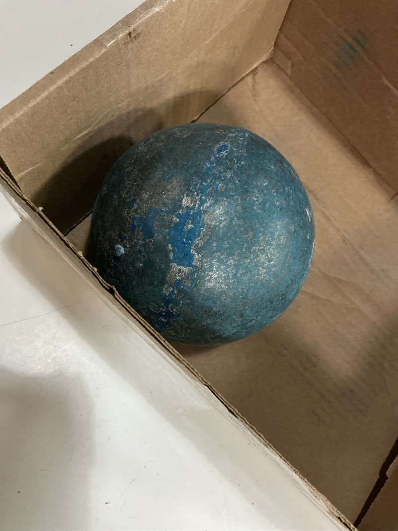 Condition photo showing As Is for champro cast iron shot put blue 7.26 kg/16 lb