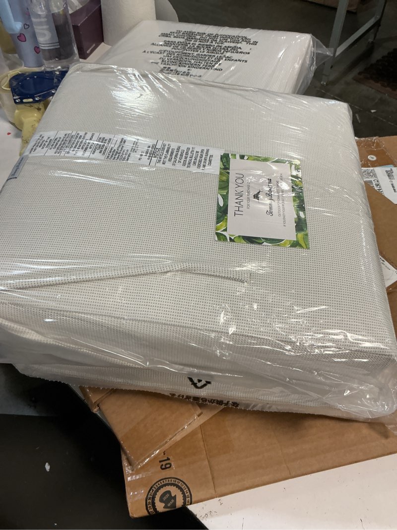 Condition photo showing New/Like New for tommy bahama sunbrella® fabric 2-piece outdoor knife edge dining chair cushion, 17\\\\\\\" w x 17\\\\\\\" l, bamboo bay bone bamboo bay bone 17\\\\\\\"w x 17\\\\\\\"l