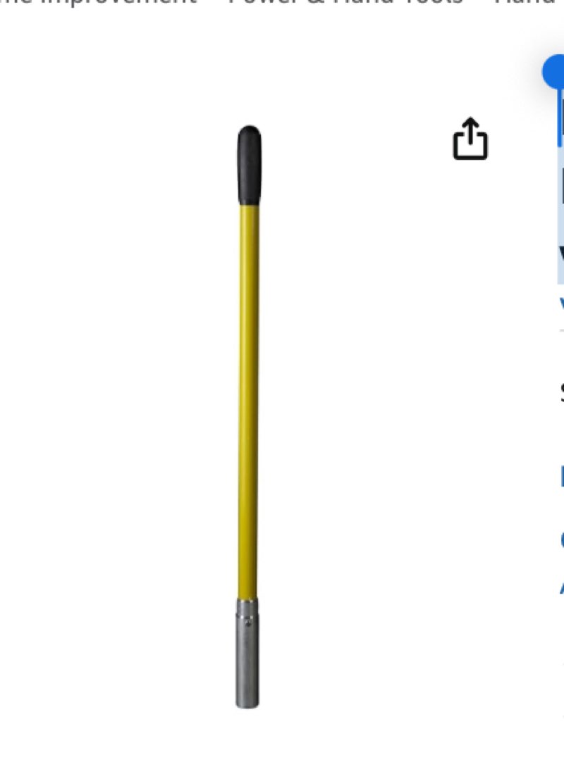 Nupla E-BG-6 NuPole Fire System Heavy Duty Classic Round Handle with Butt Grip, 6' Length