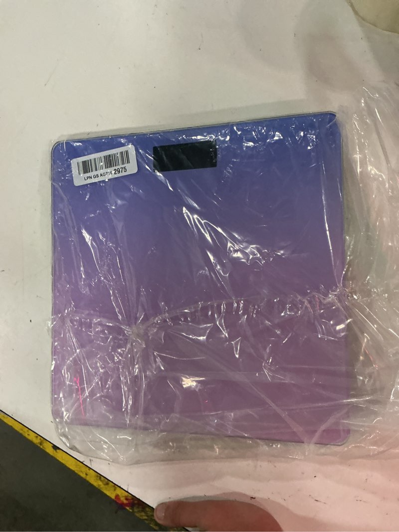 Condition photo showing New/Like New for weight scales bathroom, smart scale for body weight accurate measurement, tempered glass digital bathroom scale, weight scale for home(lcd gradient purple)