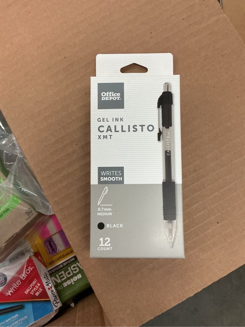 Condition photo showing New/Like New for office depot soft-grip retractable gel pens  0.7 mm  black barrel - black