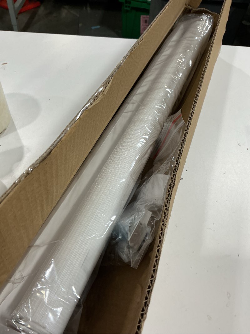 Condition photo showing New/Like New for lazblinds cordless french door blinds, no drill roll up zebra blinds for doors, light control day and night sheer shades for front door patio sidelight glass door, 14'' w x 40'' l, white white 14" w x 40" l(fabric: 12.2" x 40" )