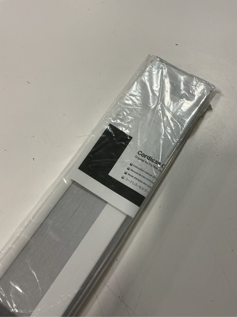 Condition photo showing Good Condition for lazblinds cordless cellular shades for french doors, no drill french door blinds for privacy, blackout light blocking honeycomb shades for sliding doors front door patio, 1 pack, 30" w x 78" h, white white-blackout 30"w x 78"h