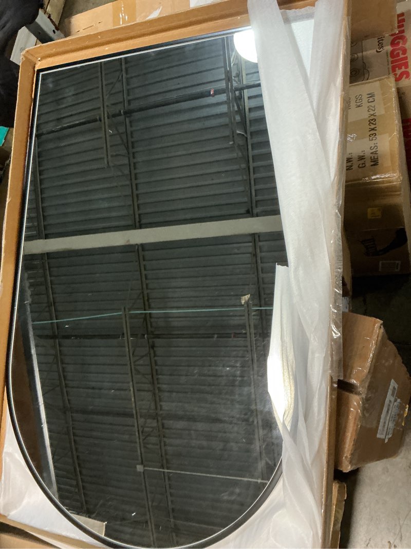 Condition photo showing Good Condition for Black Arch Bathroom Wall Mirror,20 x 30 Inch Arched Vanity Modern Tempered Glass Mirror for Bedroom,Living Room,Entryway 30"L x 20"W Black B