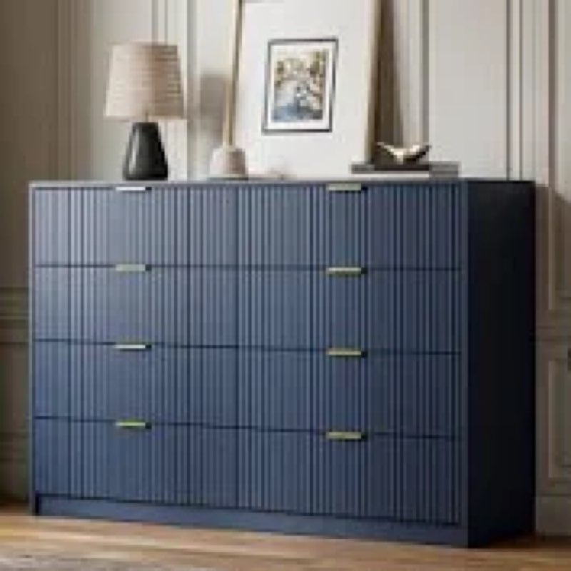 8-drawer double dresser, 55" w