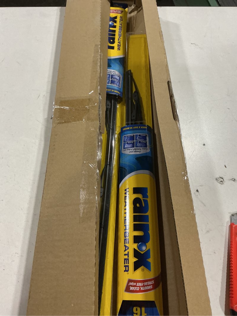 Condition photo showing New/Like New for Rain-X 820147 WeatherBeater, 26" and 16" Windshield Wiper Blades - All-Season OEM Quality, Conventional, Vehicle Specific Fit, Pack of 2 26" and 16" Pack of 2