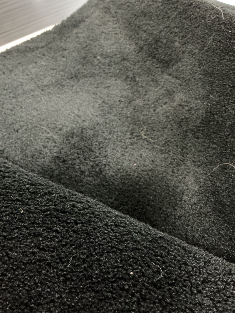 Condition photo showing As Is for amearea modern soft hallway runner rug, 3x8 feet area rug runners for hallways, washable runner rugs, non slip memory foam rug black runner rugs carpet for entrance kitchen kids room decor 3' x 8' (runner) black