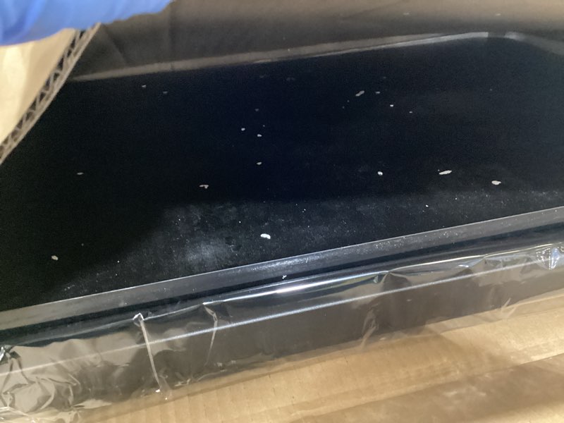 Condition photo showing New/Like New for wali floor tv stand with power outlet, tall tv stand mount for 32-75 inch tv up to 110 lbs, swivel and height adjustable tv stands with wood base for bedroom, office(tvdvd-7p), black black basic