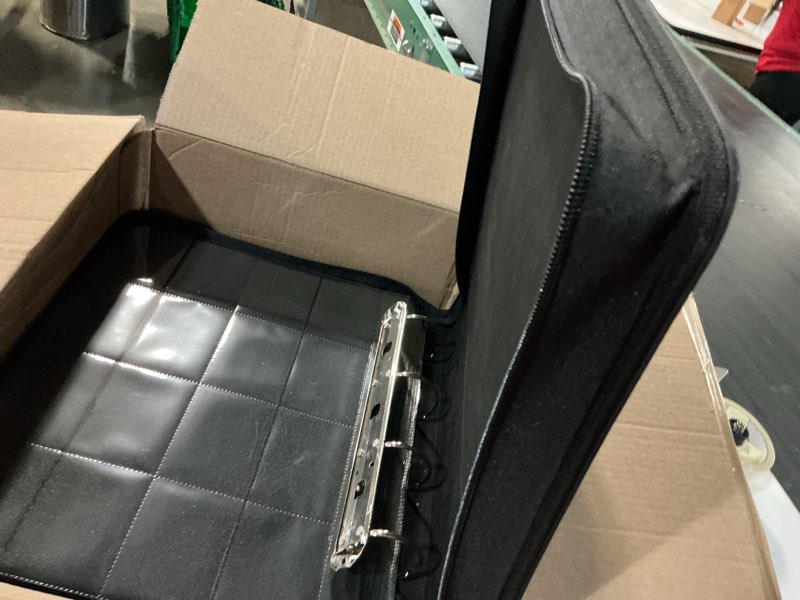 Condition photo showing Good Condition for 2000 trading card binder, 16 pocket d-ring card binder fit 2016 cards - large card collection binder with double-sided black pages for tcg