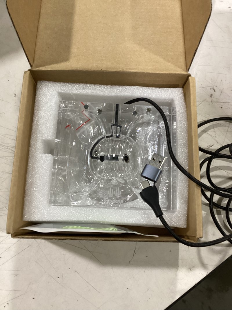 Condition photo showing Good Condition for geekria headphones charging stand for apple airpods max/airpods max 2 (usb-c), acrylic charging dock, base with sleep power saving mode (transparent)