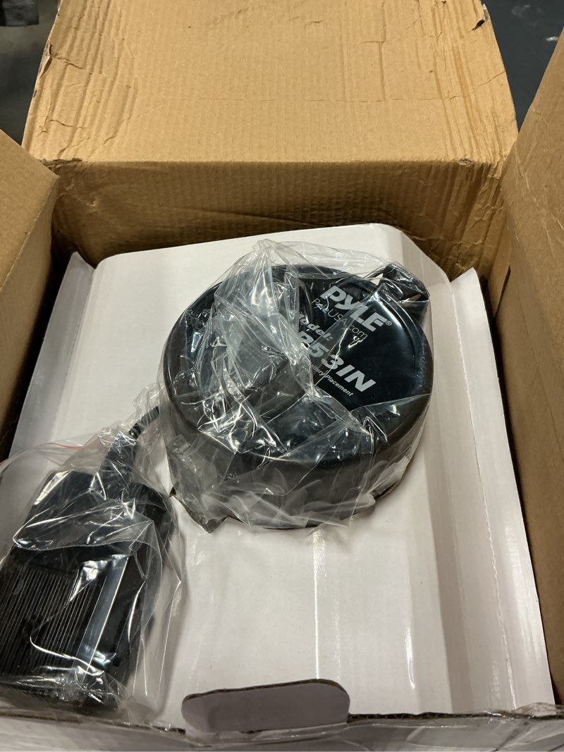 Condition photo showing Good Condition for pyle 50w megaphone speaker pa bullhorn - built-in siren, adjustable volume control, 35mm aux input, 1554 meters range, perfect for sports events, emergency drills, and outdoor activities, black