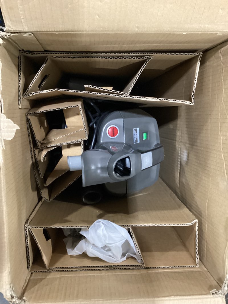 Condition photo showing As Is for *not tested* Hoover Complete Performance Advanced Pet Kit Corded Vacuum Cleaner, Bagged Vacuum Cleaner, Traps 99% of Dust Matter, Wide Cleaning Path, Includes 2-in-1 Pet Tool, Powerful Vacuum Cleaners for Home Use Gray