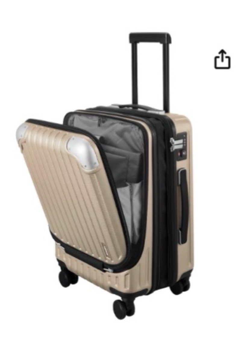 LEVEL8 Grace Luggage,  Hardside Suitcase, Abs+Pc Harshell Spinner Luggage with Tsa Lock, Spinner Wheels, Black, 