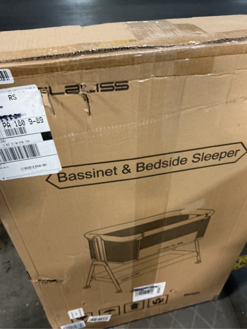 Condition photo showing Good Condition for angelbliss baby bassinet bedside sleeper, easy folding portable bassinet for baby with wheels, adjustable height, included mattress (beige)