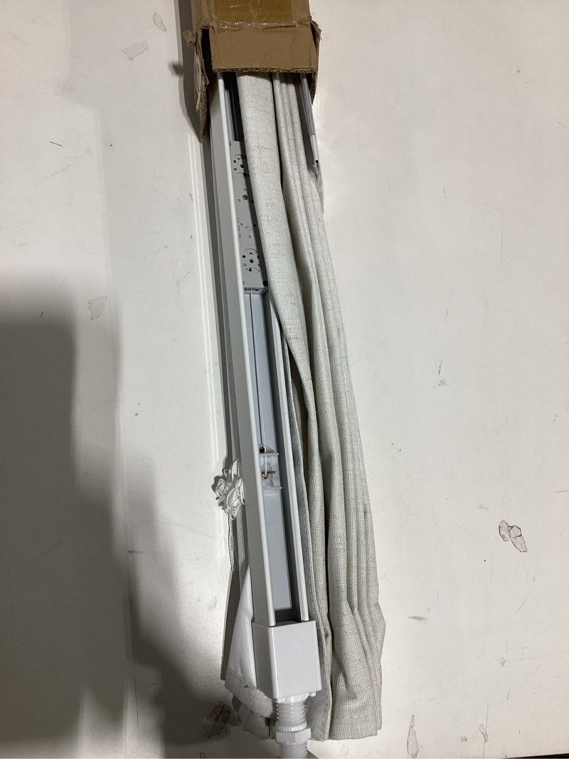 Condition photo showing As Is for lazblinds no tools no drill cordless roman shades for windows, blackout thermal insulated uv blocking window blinds, room darkening fabric blinds for indoor windows, 27'' w x 48'' h, off white blackout - off white 27" w x 48" h