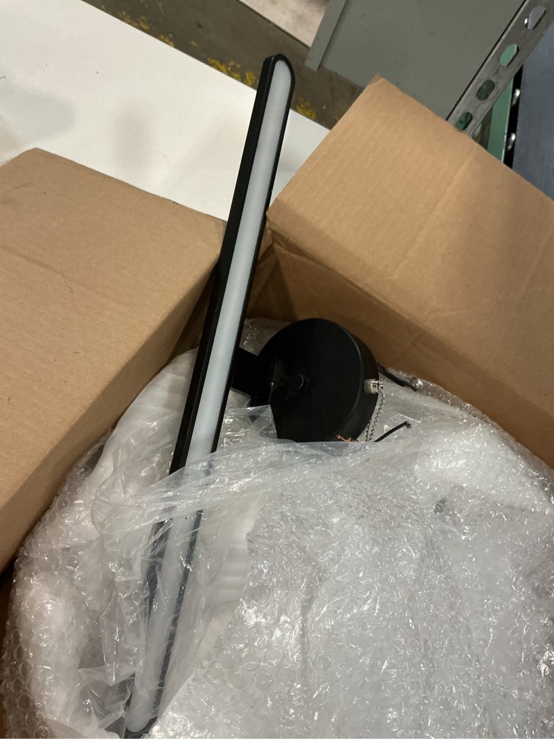 Condition photo showing As Is for cotulin 22 inch black vanity light bar for bathroom, matte black light fixtures over mirror, pull chain in wall sconce lighting, 4000k 12w picture light under the cabinet lamp with on off switch black 22 inch